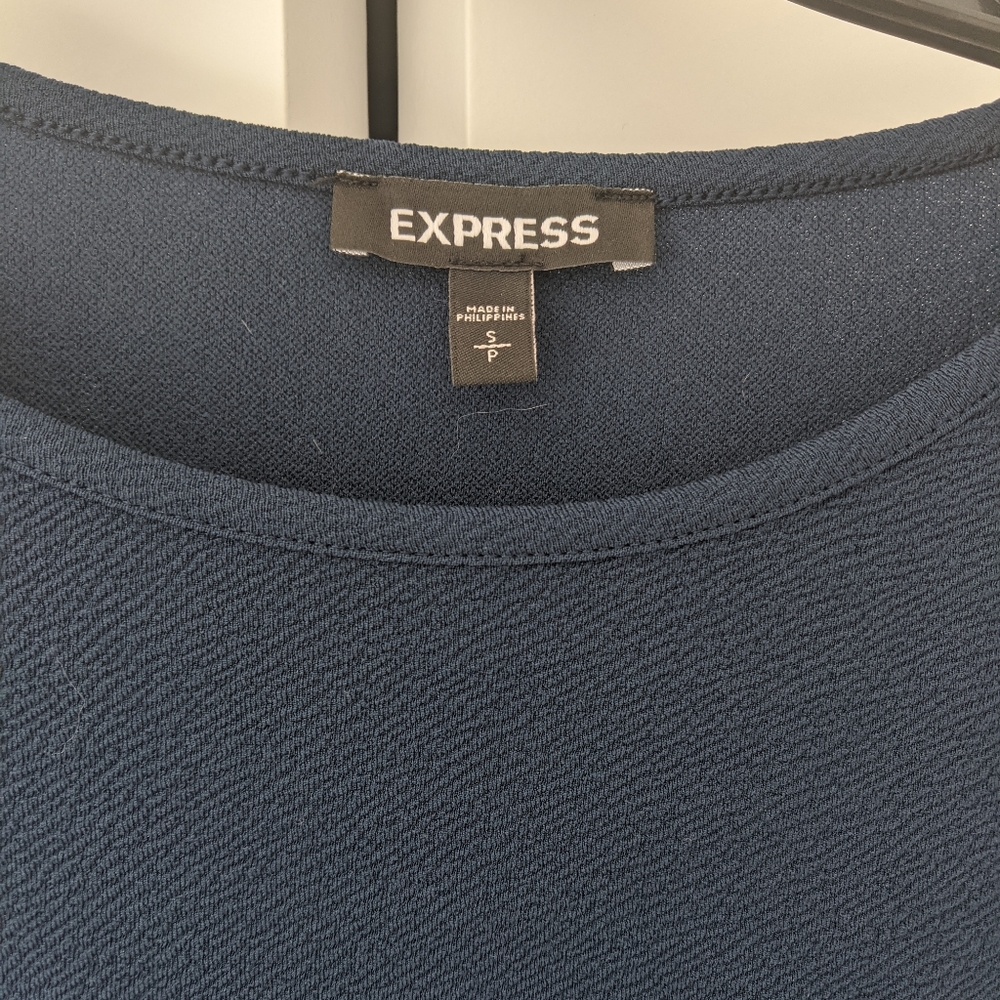 Express Blue Ruffle Blouse with Palpatine Sleeves - Picture 4 of 5